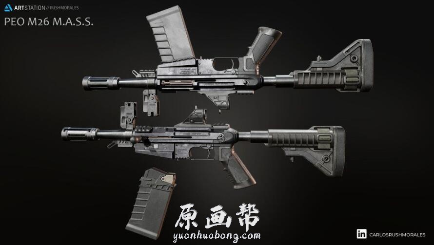 [CG设计] 硬表面枪械类 机甲类的3D模型材质效果图1103p