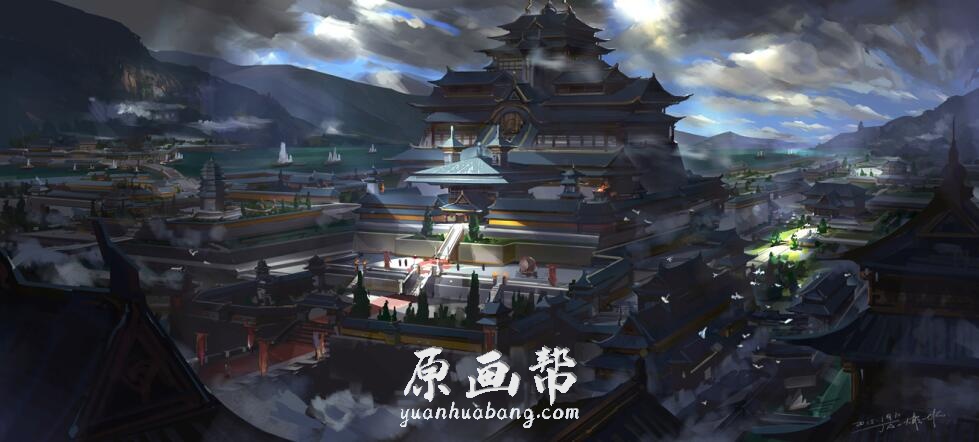 魔幻东方手绘 场景气氛图 CG游戏原画美术参考素材5085p