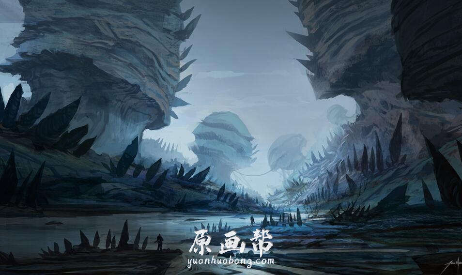 魔幻东方手绘 场景气氛图 CG游戏原画美术参考素材5085p