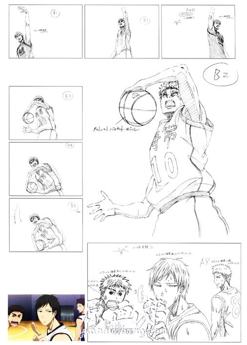 【黑子的篮球】人气动画线稿分镜头原画集189p
