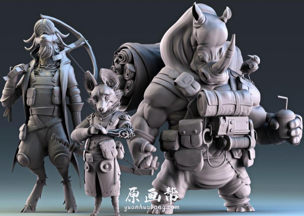 【原画素材】A站818期 115P中国Manuel De Jorge卡通风格角色CG欣赏nbquaternion zbrush素材参考