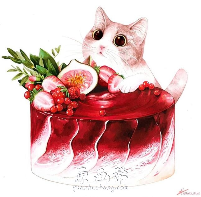 [CG插画] Tabli韩国美食寿司 甜点 菜品 水彩插画手绘临摹素材122p