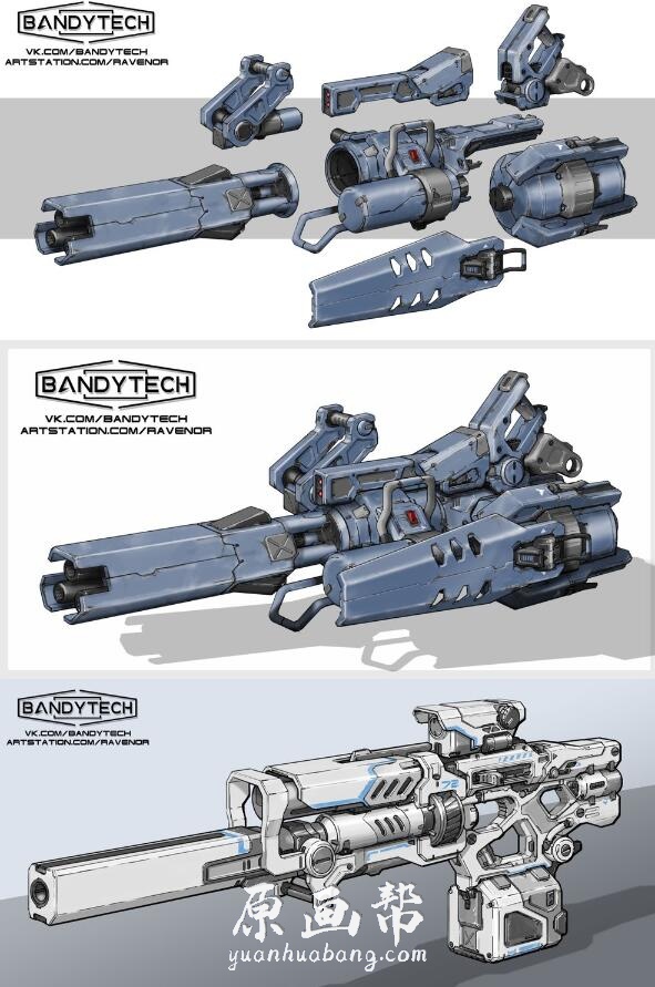 [原画设计] Eldar Safin科幻机械 枪械 飞船设定作品721p