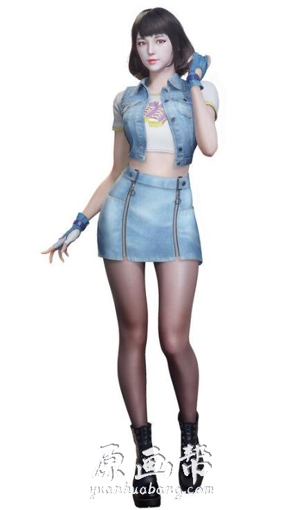[游戏CG] 3D游戏角色美女动漫角色原画 44P 大图