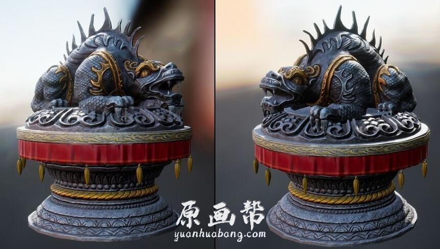 [游戏CG] 超牛的中国风次世代室内3D场景（3D雕刻 SP材质）