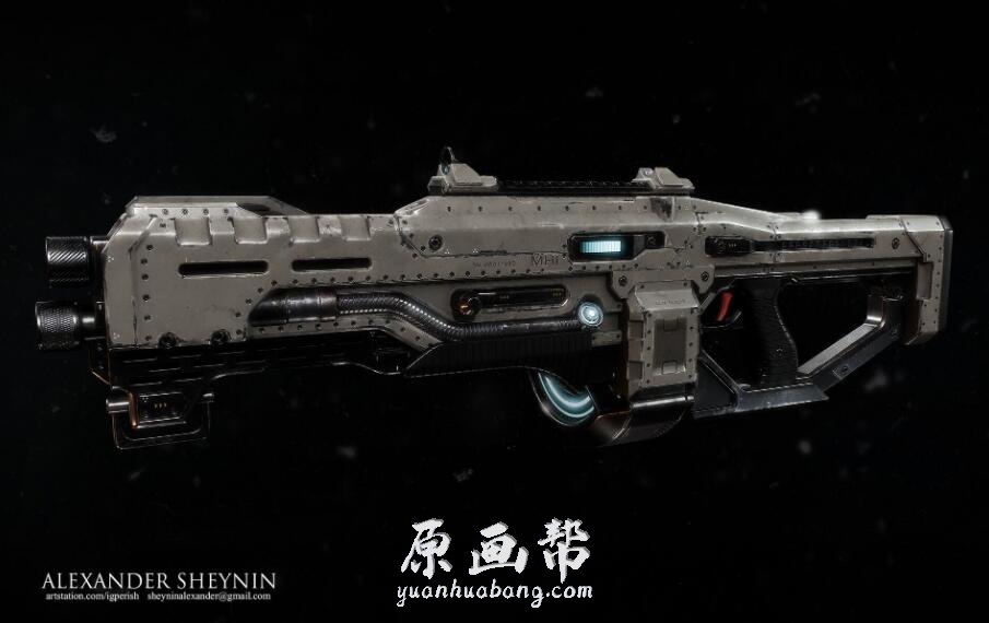 【原画素材】artstation 748期 207P 俄罗斯 Alexander Sheynin 3D枪械CG模型作品 igperish