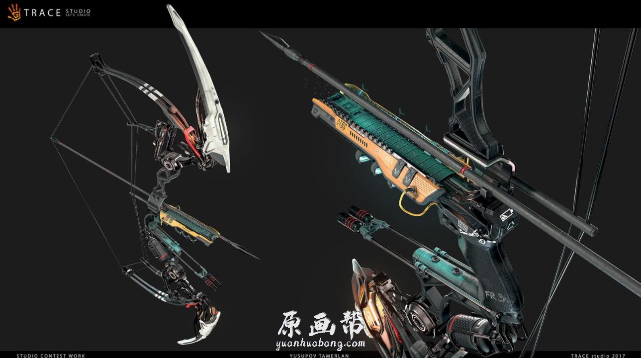 【原画素材】artstation 744期 182P 俄罗斯TRACE studio 超神GOD写实CG欣赏 trace_studio 武器枪械设计