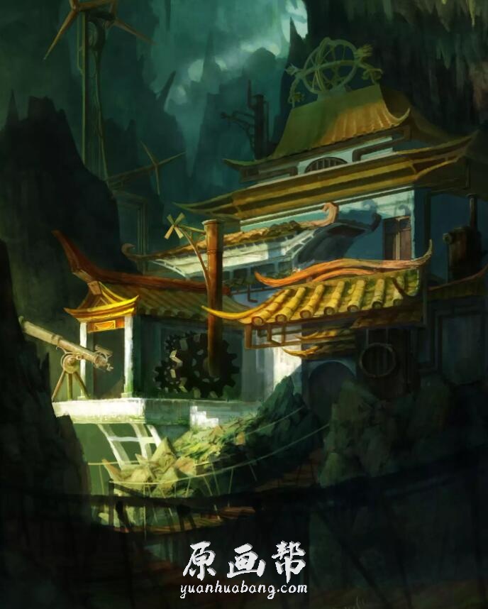 【原画素材】artstation 732期 29P 中国 基伟 柳 场景原画 jiwei