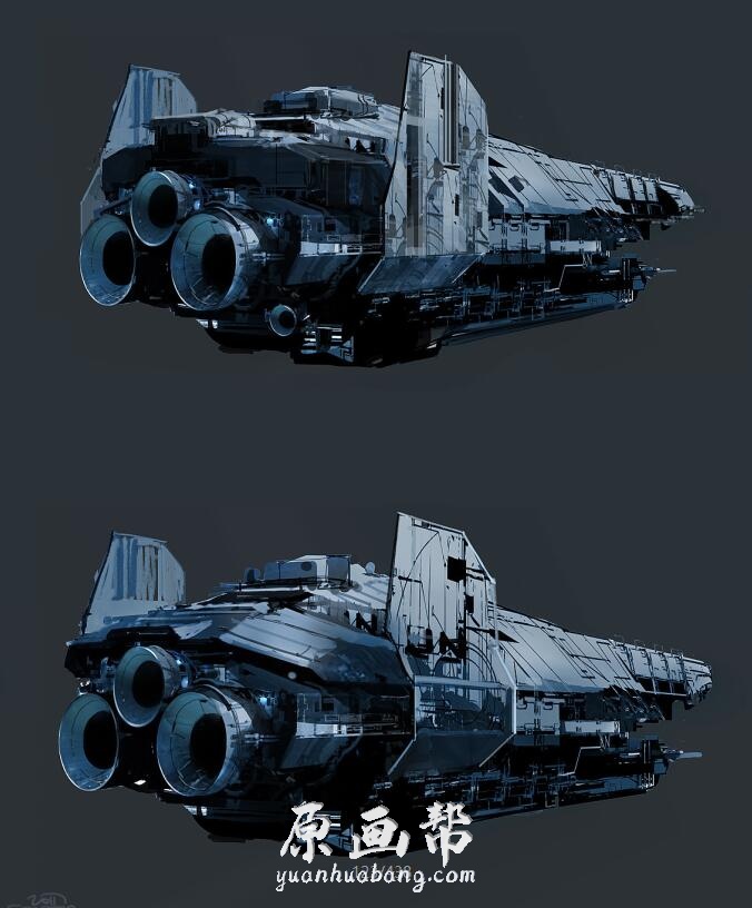 【原画素材】A站画廊0059[美国概念艺术家 sparth 科幻风作品欣赏 游戏：光环概念图]