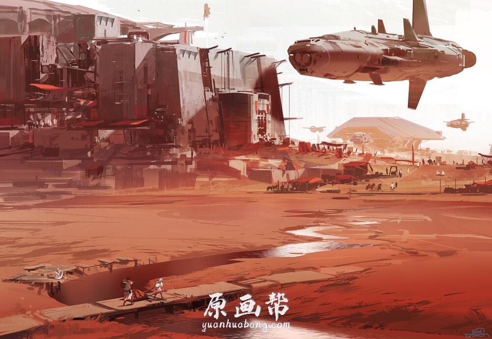 【原画素材】A站画廊0059[美国概念艺术家 sparth 科幻风作品欣赏 游戏：光环概念图]