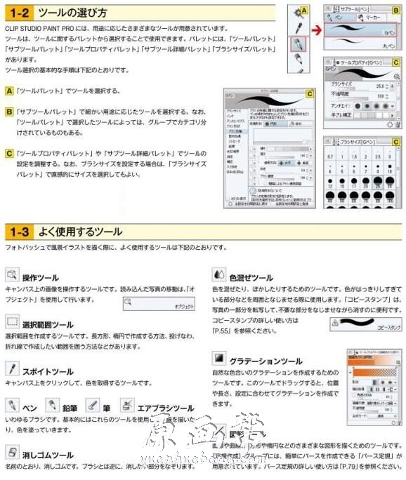 [书籍教程] 风景插图写真集入门CROT PAINT PRO描绘方法