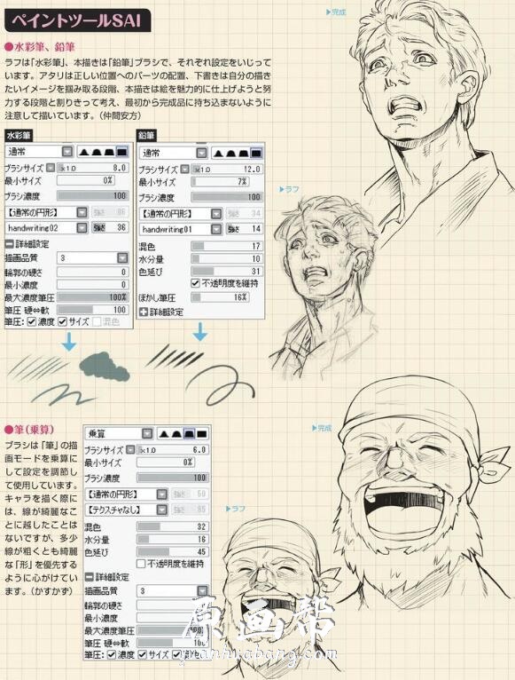 [书籍教程] 【漫画的线条】人物表情绘制教程164P