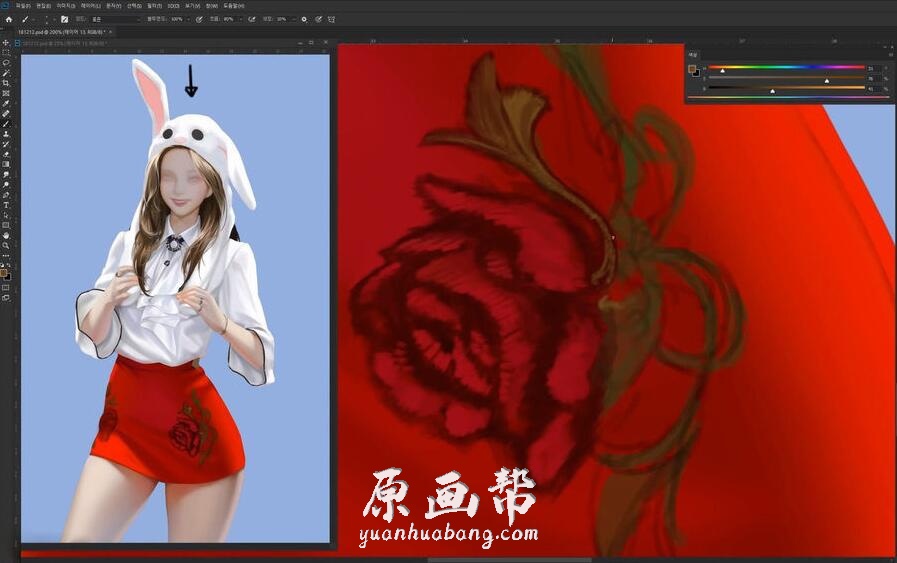 [原画教程] 韩风画师TaeKwon Kim(A-rang)视频教程和笔刷和ps源文件