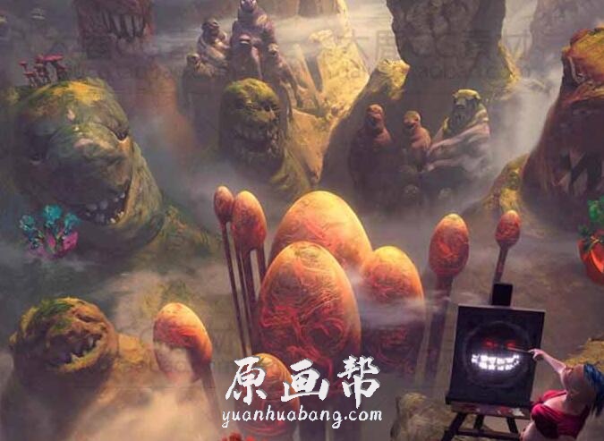 [原画教程] 【色彩大神斯特凡】游戏CG场景原画插画视频教程+笔刷PSD资料