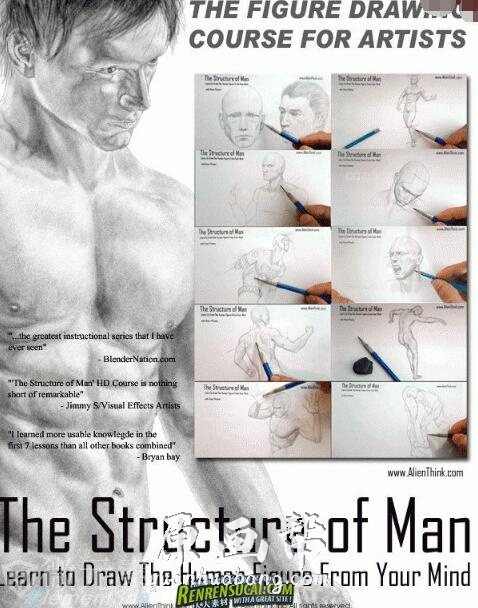 [手绘教程] 人体解剖艺术绘图高级教程全集 38G