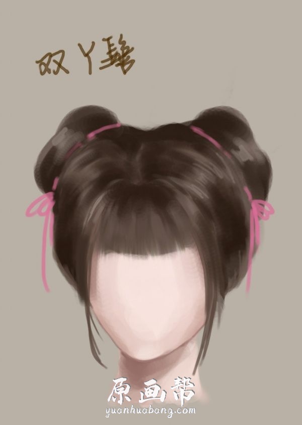 [原画素材]-传统绘画 一组中国女子发型图解插画画集