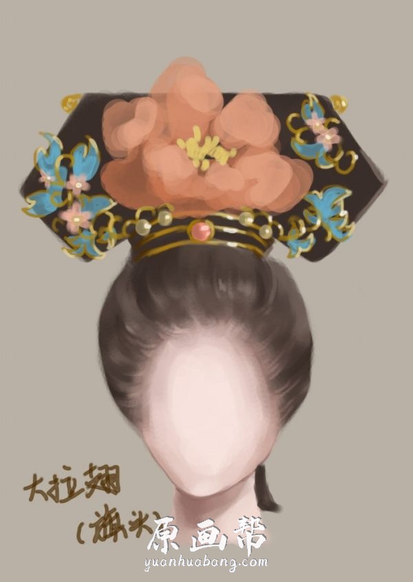 [原画素材]-传统绘画 一组中国女子发型图解插画画集