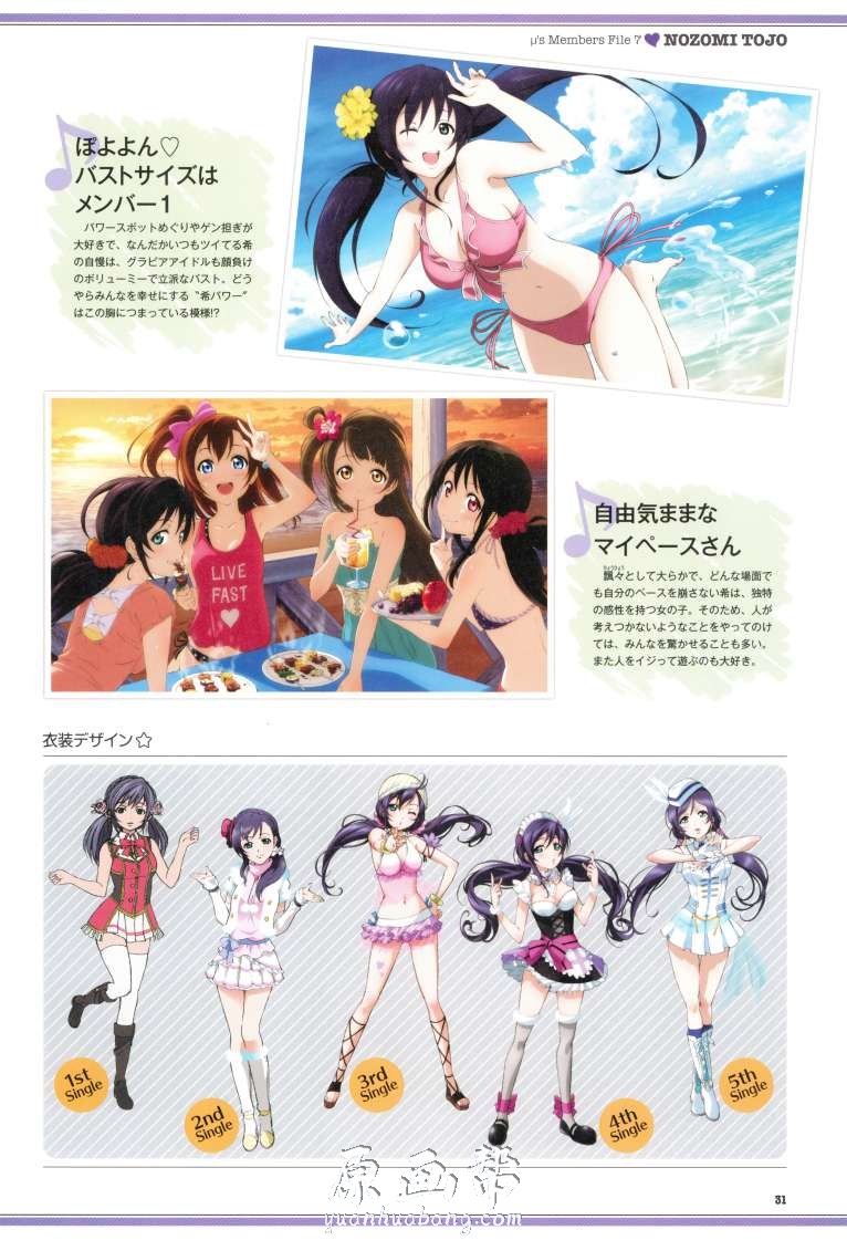 [原画素材]-动画设定 【Love Live! First Fan Book】学园偶像艺术动画画集56P