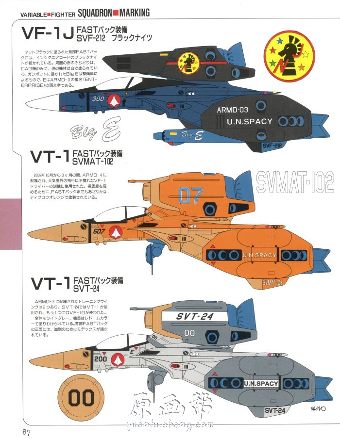 [原画素材]-动画设定 【超时空要塞】Macross Plus资料画集100P 武器飞船设计