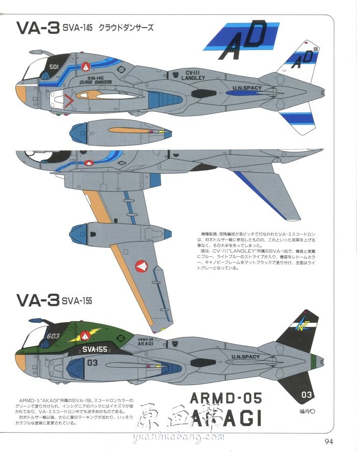 [原画素材]-动画设定 【超时空要塞】Macross Plus资料画集100P 武器飞船设计