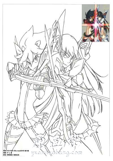 [动画设定] 第三集【Kill La Kill（斩服少女）】今石洋之与吉成曜动画原画集361P