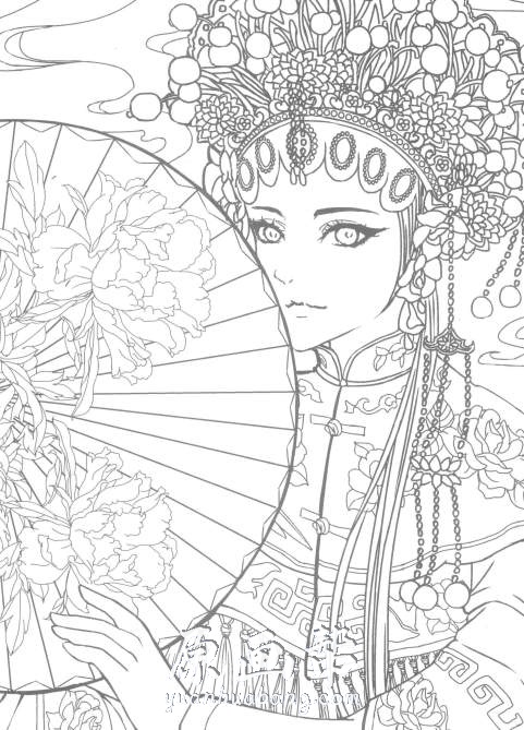 黑白线稿 第一集古风系列插画新手练习线稿48p 原画素材 原画帮 黑白线稿 第一集古风系列插画新手练习线稿48p 原画素材 原画帮