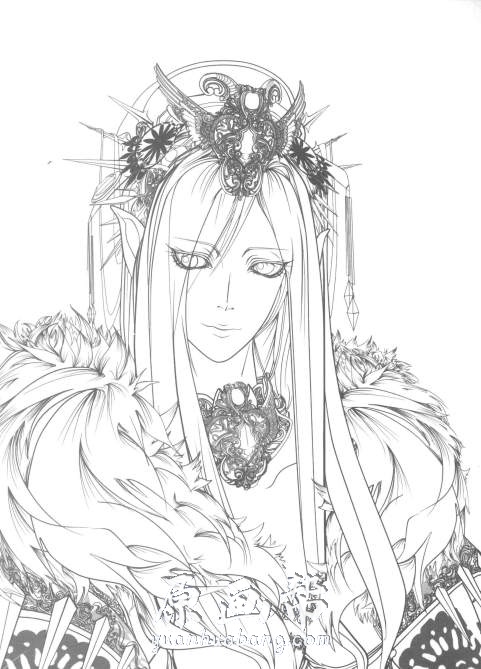 黑白线稿 第一集古风系列插画新手练习线稿48p 原画素材 原画帮 黑白线稿 第一集古风系列插画新手练习线稿48p 原画素材 原画帮