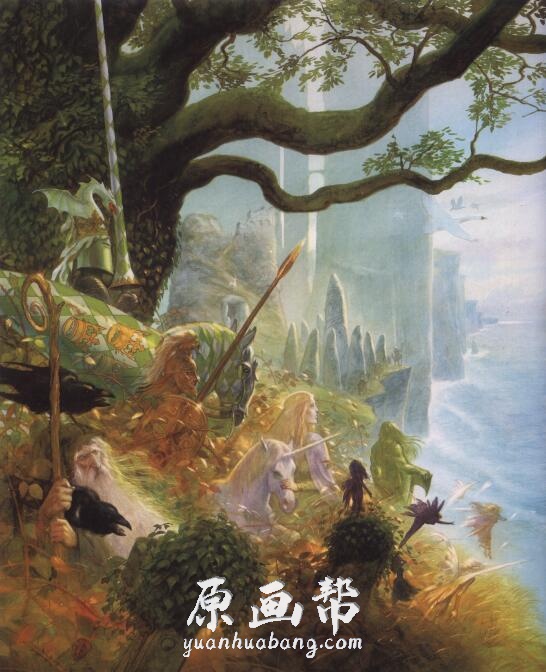 [欧美写实] 幻想插画大师约翰·豪John Howe 奇幻艺术工作室原画集127p_原画素材