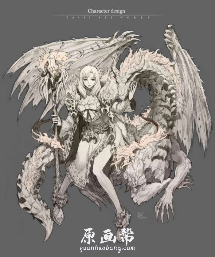 [黑白线稿] 人体手绘线稿角色 动漫 人物 机甲 怪物cg插画素材3699P_原画素材