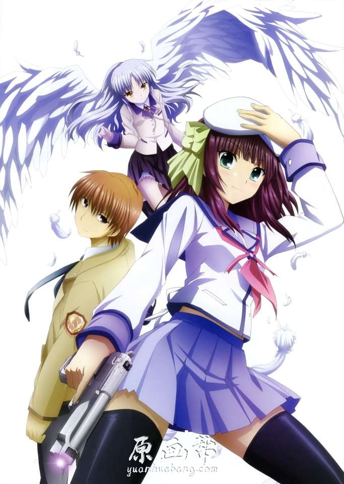 [精美壁纸] 《Angel Beats!》（エンジェルビーツ）动画高清壁纸抱枕图25P_免费原画素材