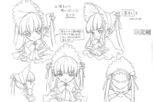 [黑白线稿] 【蔷薇少女】动画角色、场景、道具原画线稿146P_原画素材