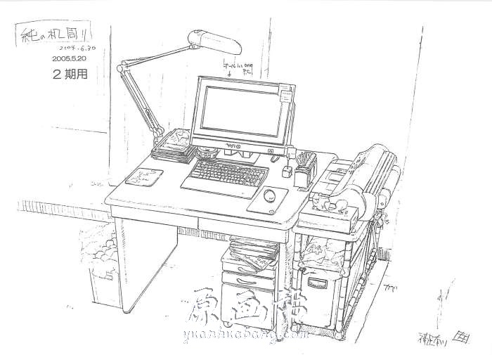 [黑白线稿] 【蔷薇少女】动画角色、场景、道具原画线稿146P_原画素材