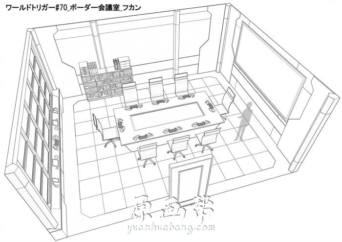 [黑白线稿] 动画【境界触发者】线稿设定画集686p_原画素材