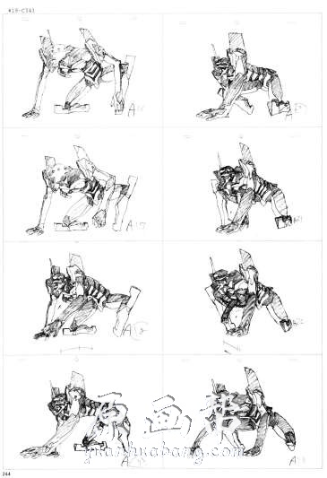 [黑白线稿] 【新世纪福音战士2】GAINAX名作 动画草图、分镜线稿253p_原画素材