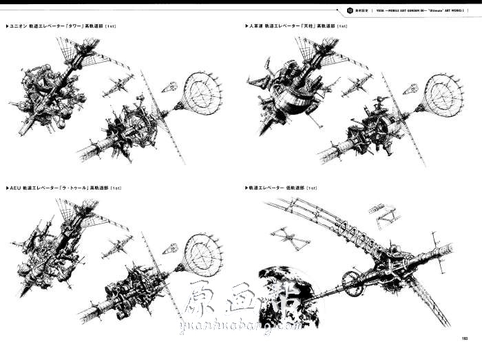 [黑白线稿] 【机动战士高达00】机甲机器人线稿画集第一本206P_原画素材