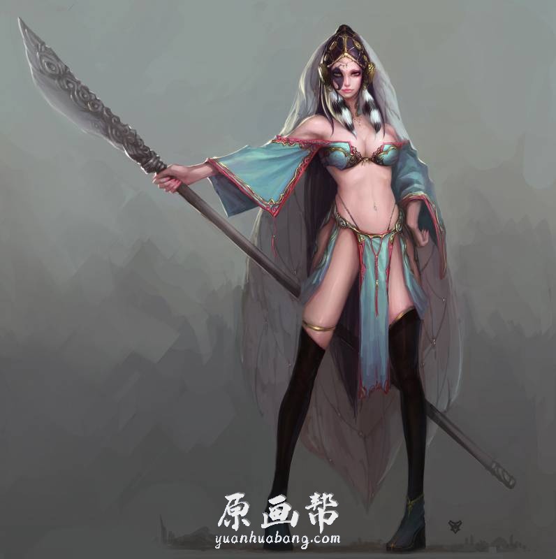 [中式游戏角色设定] 中国古风美女人物角色游戏设定CG原画美术参考素材合集787P_原画素材