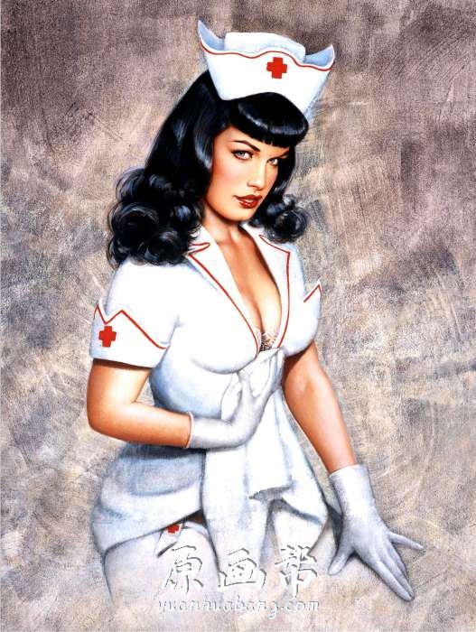 [欧美风格] ivia De Berardinis插原画师【Bettie Page】性感女郎插作品集83p_原画素材