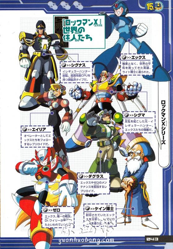 [游戏设定] 15周年纪念【Capcom 洛克人Rockman】游戏资料画集150p_原画素材