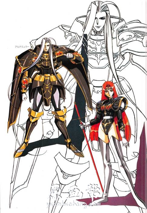 游戏设定 うるし原智志日本著名插画师 梦幻模拟战 插画画集108p 原画素材 原画帮