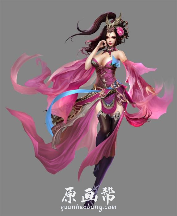 [中国风格] 游戏【中国风】古风类美女CG设定人物角色原画画集857p_原画素材