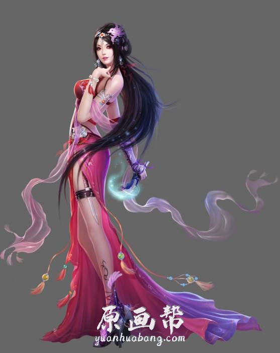 [中国风格] 游戏【中国风】古风类美女CG设定人物角色原画画集857p_原画素材