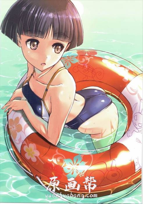 [日韩画风] 第2集ひたすら【競泳水着】Girls und Panzer CG插画画集30p_原画素材