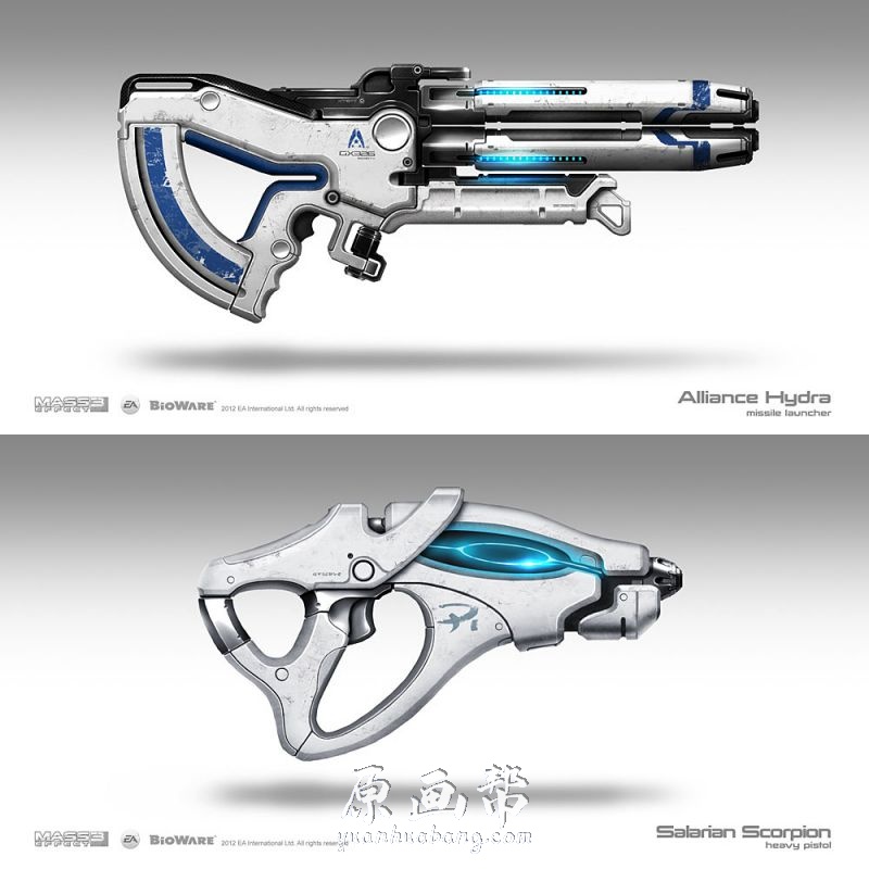 [游戏设定] 次时代3D武器枪械游戏CG原画设定素材2005P