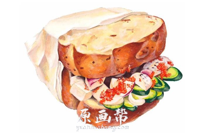 [传统绘画] 国外小清新水彩 彩铅 食物插画临摹素材图1515p_CG原画素材