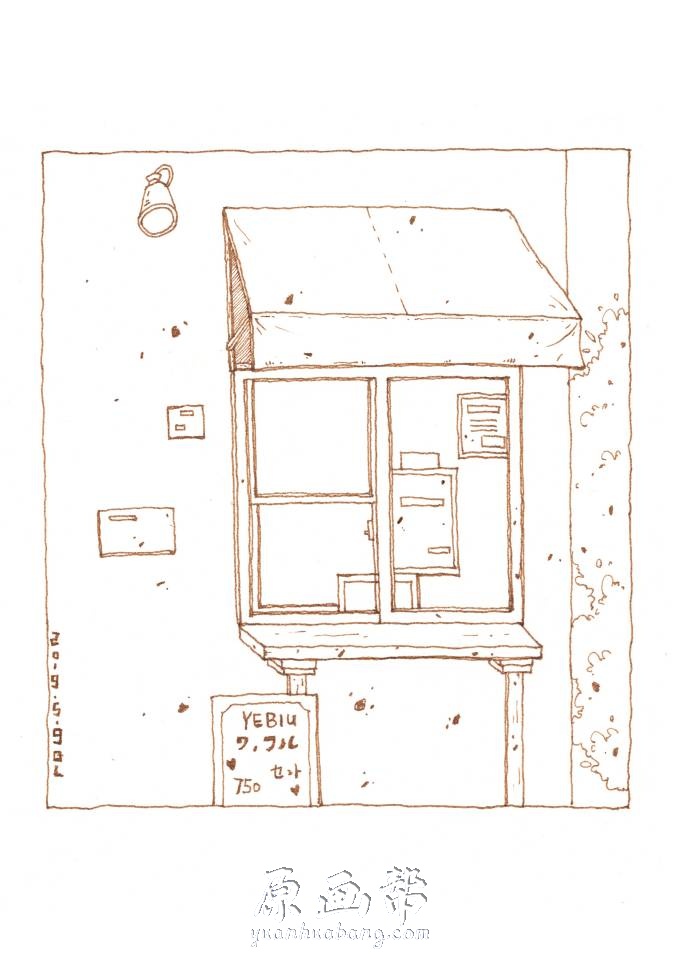 [传统绘画] -小清新写实日式门店-小阁楼-房屋-建筑-手绘临摹素材163p_CG原画素材