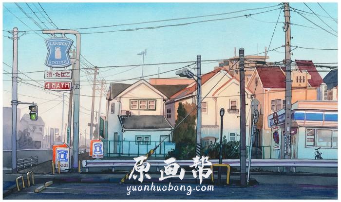 [传统绘画] 日系Mateu手绘水彩风景建筑素材图166p_CG原画素材