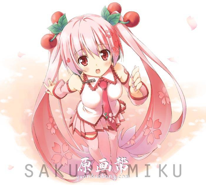 [日韩画风] 樱未来 樱初音（桜ミク、Sakura Miku）【VOCALOID】歌姬初音二创形态画集1255p_CG原画素材