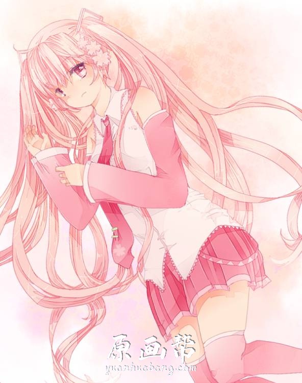 [日韩画风] 樱未来 樱初音（桜ミク、Sakura Miku）【VOCALOID】歌姬初音二创形态画集1255p_CG原画素材