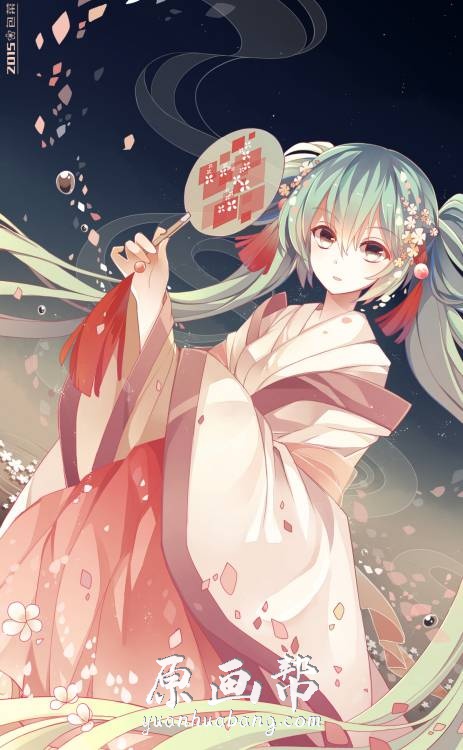 [日韩画风] 中秋明月初音（Chuushuu Meigetsu Miku）【VOCALOID】歌姬初音二创形态画集59p_CG原画素材