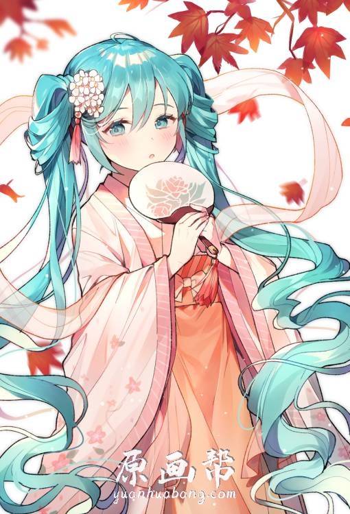 [日韩画风] 中秋明月初音（Chuushuu Meigetsu Miku）【VOCALOID】歌姬初音二创形态画集59p_CG原画素材